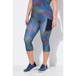 Damskie Legginsy funkcyjne 3/4 szybkoschnące. Niebieskie legginsy damskie Ulla Popken, plus size, bez wzorów, z materiału. Za 244.99 zł.