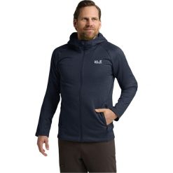 Kurtka trekkingowa męska Jack Wolfskin A65272C0412. Niebieskie bluzy męskie Jack Wolfskin, l, bez wzorów, z polaru, klasyczne, z kapturem. Za 422.00 zł.