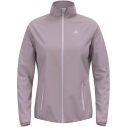 Kurtka techniczna damska ODLO Essential Light Jacket. Fioletowe kurtki sportowe damskie Odlo, bez wzorów, z materiału, bez kaptura, trekkingowe. W wyprzedaży za 259.35 zł.