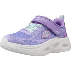 Buty SKECHERS SOLA GLOW 2.0 Fioletowy. Fioletowe obuwie sportowe damskie Skechers, bez wzorów, z tkaniny, na fitness i siłownię. Za 144.99 zł.