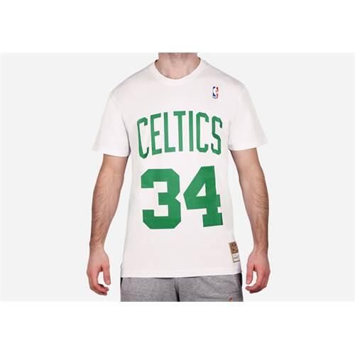 Koszulka sportowa męska Mitchell & Ness BNN3CW19045BCEWHIT00PPI. Białe koszulki sportowe męskie Mitchell & Ness, m, bez wzorów, bez kołnierzyka, bez ramiączek. Za 252.00 zł.