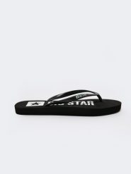 Japonki damskie czarne JJ274A527 906. Czarne klapki damskie Big Star, bez wzorów, retro, bez obcasa. W wyprzedaży za 79.99 zł.
