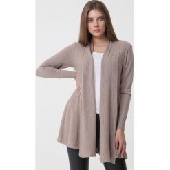 Khaki Kardigan Landry. Brązowe kardigany damskie Born2be, l, bez wzorów. Za 79.99 zł.