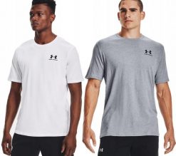 T-Shirt Męski Under Armour Logo Koszulka UA-1326799 Komplet 2 Sztuki Xxl. Białe t-shirty męskie Under Armour, m, bez wzorów, z bawełny, bez kołnierzyka. Za 99.99 zł.
