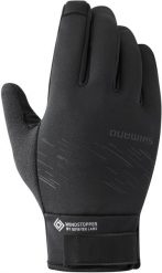 Damskie ocieplane rękawiczki rowerowe WINDSTOPPER. Czarne rękawiczki damskie Shimano, bez wzorów, z elastanu. Za 294.80 zł.