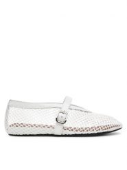 Badura Baleriny MIMOSA-SLT-24067P-52 Biały. Białe baleriny damskie Badura, bez wzorów, z materiału, bez obcasa. Za 229.99 zł.