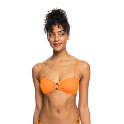 Góra od stroju kąpielowego ROXY Color Jam Bandeau. Zielone bikini damskie Roxy, s, bez wzorów. Za 89.99 zł.