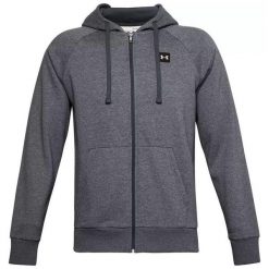 Bluza sportowa męska Under Armour Rival Fleece FZ Hoodie. Niebieskie bluzy męskie Under Armour, m, bez wzorów, bez kaptura. Za 169.99 zł.