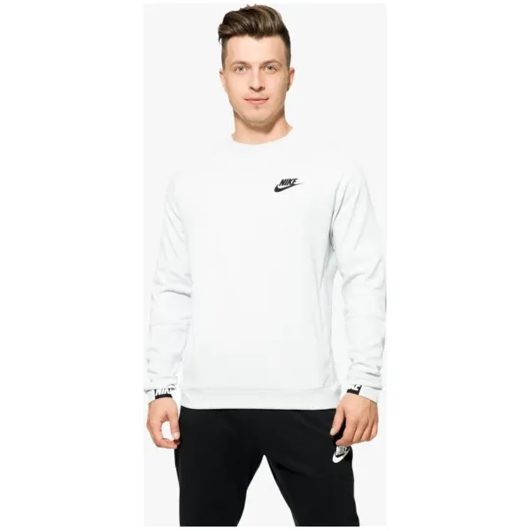 Nike Bluza M Nsw Av15 Crw Flc , szary, rozmiar XL. Szare bluzy męskie Nike, m, bez wzorów, z bawełny, bez kaptura. W wyprzedaży za 179.99 zł.