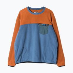 Bluza polarowa męska KAVU Crew Who. Niebieskie bluzy sportowe męskie KAVU, m, bez wzorów, z polaru, bez kaptura, trekkingowe. Za 349.99 zł.
