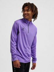 Bluza dresowa 1/2 zip Hummel Authentic. Fioletowe bluzy męskie Hummel, s, bez wzorów, z dresówki, bez kaptura. Za 210.55 zł.