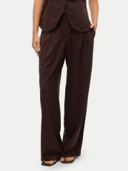 Vero Moda Spodnie materiałowe Sigga 10336315 Brązowy Wide Leg. Brązowe spodnie materiałowe damskie Vero Moda, bez wzorów, z materiału. Za 199.99 zł.