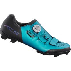 Buty rowerowe MTB damskie Shimano SH-XC502. Niebieskie obuwie sportowe damskie Shimano, bez wzorów, rowerowe. Za 688.40 zł.