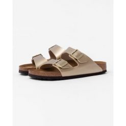 Klapki damskie Birkenstock Arizona BS. Szare klapki damskie Birkenstock, bez wzorów, z materiału, street, bez obcasa. Za 483.00 zł.