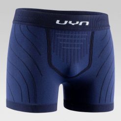 Bokserki termoaktywne męskie UYN Motyon 2.0 UW Boxer. Niebieskie bielizna termoaktywna męska UYN, bez zapięcia, na fitness i siłownię. Za 130.99 zł.