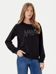 Liu Jo Sport Bluza TF5196 FS090 Czarny Regular Fit. Czarne bluzy sportowe damskie Liu Jo Sport, s, bez wzorów, z bawełny, bez kaptura. Za 499.99 zł.