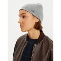 Czapka BOSS. Szare czapki i kapelusze damskie Boss, na zimę, bez wzorów. Za 269.99 zł.