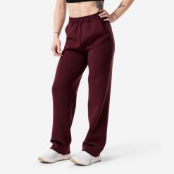 Spodnie dresowe damskie Domyos. Fioletowe spodnie dresowe damskie Decathlon, l, bez wzorów, z dresówki, na fitness i siłownię. Za 129.99 zł.
