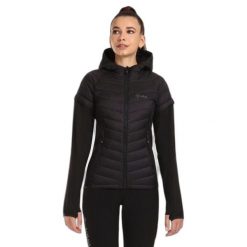Damska kurtka puchowa Kilpi Verons. Czarne kurtki sportowe damskie Kilpi, s, bez wzorów, z nylonu, bez kaptura, trekkingowe. Za 835.17 zł.