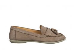 Mokasyny Bayla-161 158 2401 Tie Nubuck 161707, Szary, Skóra naturalna - 38. Szare mokasyny damskie Bayla, z materiału, biznesowe. W wyprzedaży za 179.10 zł.