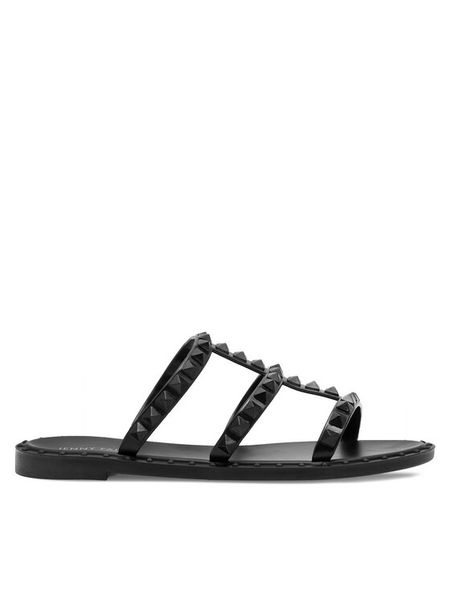 Jenny Fairy Klapki CT1011-7 Czarny. Czarne klapki damskie Jenny Fairy, bez wzorów, z syntetyku, bez obcasa. Za 39.99 zł.