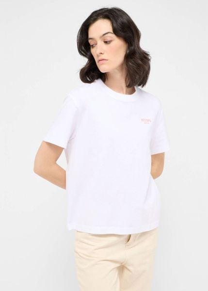 Damski T-Shirt Mustang Style Floris General White 1016158 2045. Białe t-shirty damskie Mustang, l, bez wzorów, bez kołnierzyka. Za 79.99 zł.