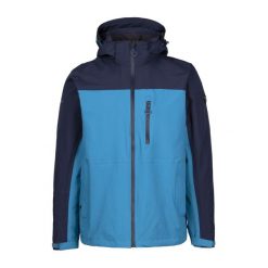 Trespass Curbridge - Męska kurtka przeciwdeszczowa Bondi Blue. Niebieskie kurtki męskie Trespass, na lato, m, bez wzorów, sportowe, bez kaptura. Za 332.99 zł.
