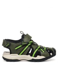 Geox Sandały Jr Borealis J450RB 014ME C3222 S Khaki. Brązowe sandały chłopięce Geox, ze skóry, bez zapięcia. Za 189.99 zł.