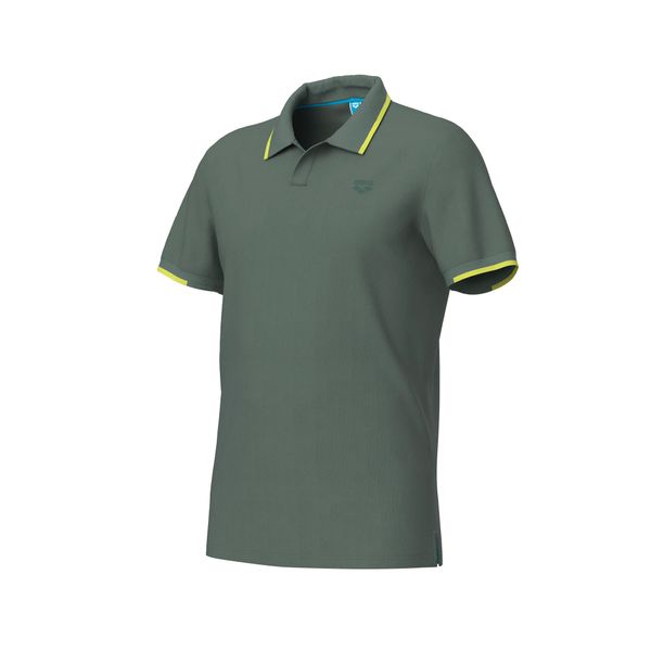 Koszulka męska Poloshirt Trim. Zielone koszulki polo męskie Arena, m, bez wzorów, z bawełny, bez kołnierzyka, bez ramiączek, na fitness i siłownię. Za 91.98 zł.