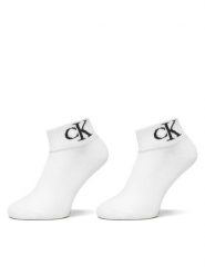 Calvin Klein Jeans Skarpety długie 701228813 Biały. Białe skarpety damskie Calvin Klein Jeans, bez wzorów, z bawełny. Za 59.99 zł.