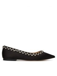 Eva Minge Baleriny MILA-V1166-28-1 Czarny. Czarne baleriny damskie Eva Minge, bez wzorów, z materiału, bez obcasa. Za 343.99 zł.