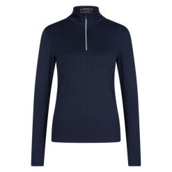 Damska koszulka do jazdy konnej Euro-Star Sole. Niebieskie t-shirty damskie EURO-STAR, bez wzorów, retro, bez kołnierzyka. Za 297.50 zł.