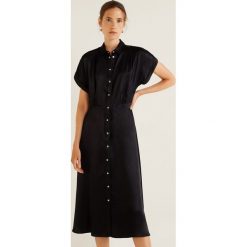 Mango - Sukienka Grenadin. Szare sukienki damskie Mango, z materiału, casualowe, z krótkim rękawem. Za 229.90 zł.