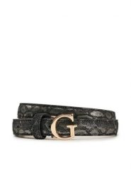 Guess Pasek Damski BW9222 P5220 Czarny. Czarne paski damskie Guess, z aplikacjami, ze skóry. Za 149.99 zł.