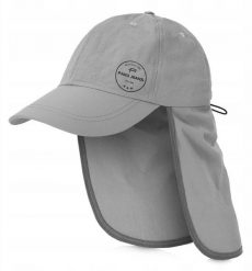 Praktyczna i Lekka Czapka z Daszkiem i Ochroną Karku - Pako Jeans - Popiel. Szare czapki i kapelusze męskie Pako Jeans, bez wzorów, z jeansu. Za 49.99 zł.