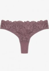 Fioletowe Koronkowe Majtki Stringi z Bawełny Venalora. Fioletowe stringi damskie Born2be, l, bez wzorów, z bawełny. Za 9.99 zł.