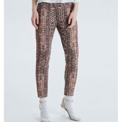 Spodnie z wężowym wzorem - Szary. Szare spodnie materiałowe damskie marki Cropp. Za 79.99 zł.