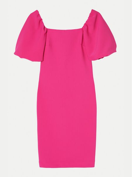 Tatuum Sukienka koktajlowa Semiko T2406.195 Różowy Slim Fit. Czerwone sukienki damskie Tatuum, bez wzorów, z syntetyku, wizytowe, bez kołnierzyka, bez ramiączek. Za 329.99 zł.