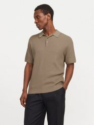 Jack & Jones Polo Cooper 12271483 Beżowy Regular Fit. Brązowe koszulki polo męskie Jack & Jones, m, bez wzorów, z bawełny, bez ramiączek. Za 149.99 zł.