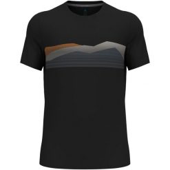 Koszulka z krótkim rękawem męska ODLO F-Dry Ridgeline T-Shirt Crew Neck. Czarne t-shirty męskie Odlo, l, bez wzorów, z materiału, bez kołnierzyka. Za 259.99 zł.