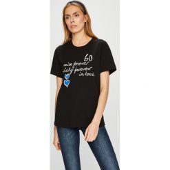 Miss Sixty - Top. Czarne t-shirty damskie Miss Sixty, l, bez wzorów, z bawełny, bez kołnierzyka. W wyprzedaży za 69.90 zł.
