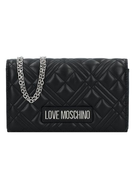 LOVE MOSCHINO Torebka JC4248PP0MLA000B Czarny. Czarne listonoszki damskie Love Moschino, bez wzorów, ze skóry, wizytowe, bez dodatków. Za 399.99 zł.