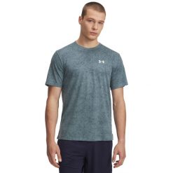 Koszulka Under Armour Tech. Niebieskie koszulki sportowe męskie Under Armour, m, bez wzorów, z materiału, bez kołnierzyka, bez ramiączek, na fitness i siłownię. Za 166.40 zł.