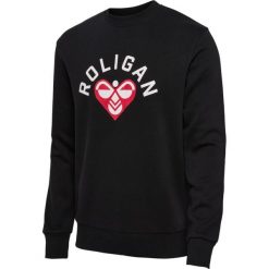 Bluza Hummel Roligan. Czarne bluzy męskie Hummel, m, bez wzorów, z bawełny, bez kaptura. Za 169.95 zł.