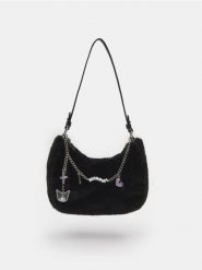 Torebka Kuromi - czarny. Czarne torebki do ręki damskie Sinsay, bez wzorów, bez dodatków. Za 39.99 zł.
