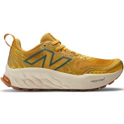 Buty damskie New Balance Fresh Foam X Hierro v8 WTHIERF8 – pomarańczowe. Brązowe obuwie sportowe damskie New Balance, bez wzorów, z materiału, do biegania. Za 349.99 zł.