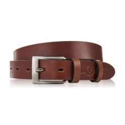 Pasek męski skórzany premium z klasyczną klamrą elegancki koniakowy 130 cm Paolo Peruzzi PG-09-CG-130. Paski damskie bez wzorów, ze skóry, eleganckie. Za 64.00 zł.