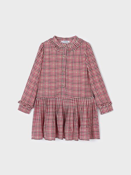 Mayoral Sukienka codzienna 4.928 Czerwony Regular Fit. Czerwone sukienki dla dziewczynek Mayoral, bez wzorów, z syntetyku, bez ramiączek. Za 159.99 zł.