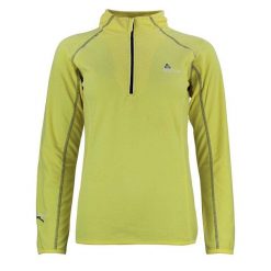Dziewczęca bluza z mikropolaru z półgolfem Peak Mountain Fafine. Żółte bluzy dla dziewczynek Peak Mountain, bez wzorów, z polaru, bez ramiączek, bez kaptura. Za 100.50 zł.