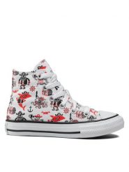 Converse Trampki Chuck Taylor All Star Pirate 372874C Biały. Białe buty sportowe chłopięce Converse, bez wzorów, z materiału, retro, bez zapięcia. Za 149.99 zł.